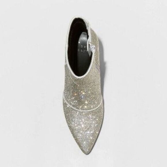 Women's Cailin Ankle Boots - A New Day Silver 7 New - Picture 2 of 2